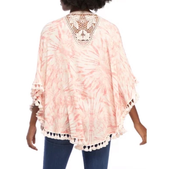 NWT New Directions size L/XL open front printed kimono - Picture 2 of 6